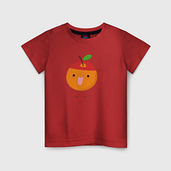 Футболка хлопковая детская Крутой персик, цвет: красный
