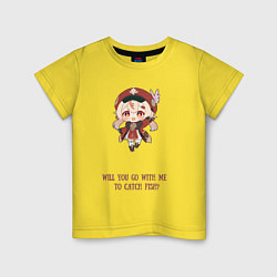 Детская футболка Chibi Klee: catch fish