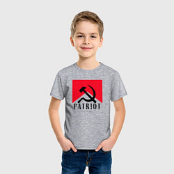 Футболка хлопковая детская USSR Patriot, цвет: меланж — фото 2