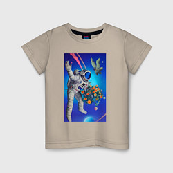 Детская футболка День святого Валентина в космосе - нейросеть