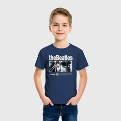 Футболка хлопковая детская The Beatles rock, цвет: тёмно-синий — фото 2