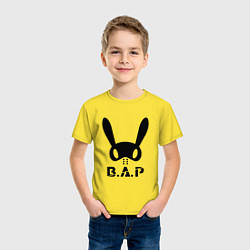 Футболка хлопковая детская B A P big logo, цвет: желтый — фото 2