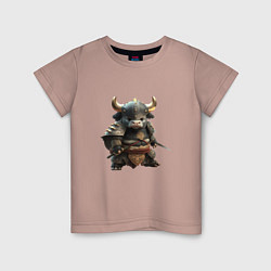 Детская футболка Бык викинг