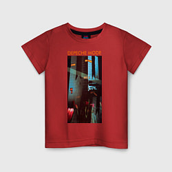 Футболка хлопковая детская Depeche Mode: Poster, цвет: красный