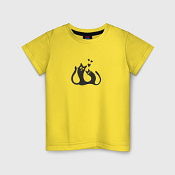 Детская футболка Влюбленные коты