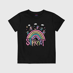 Футболка хлопковая детская Slipknot рисунок, цвет: черный