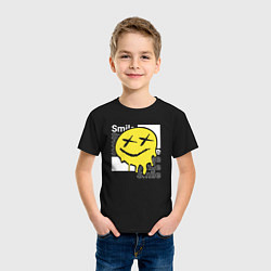 Футболка хлопковая детская Smile positive, цвет: черный — фото 2