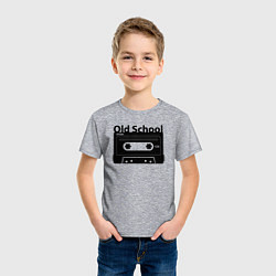 Футболка хлопковая детская Old school music, цвет: меланж — фото 2