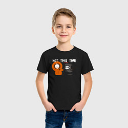 Футболка хлопковая детская Не в этот раз, цвет: черный — фото 2