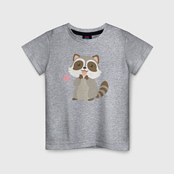 Детская футболка Влюблённый енот