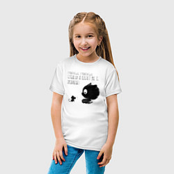 Футболка хлопковая детская Кот и мышь самовнушение, цвет: белый — фото 2