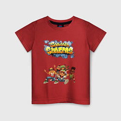 Футболка хлопковая детская Subway Surfers, цвет: красный