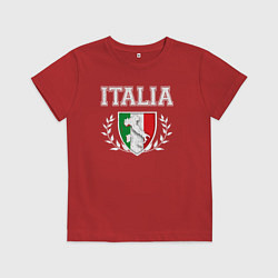 Футболка хлопковая детская Italy map, цвет: красный