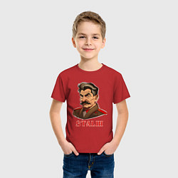 Футболка хлопковая детская Joseph Vissarionovich Stalin, цвет: красный — фото 2