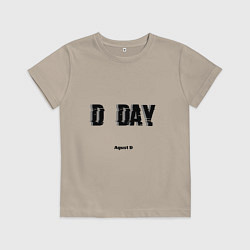 Футболка хлопковая детская D DAY Agust D, цвет: миндальный