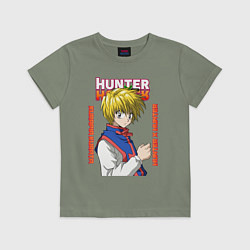 Футболка хлопковая детская Курапика Курута, цвет: авокадо