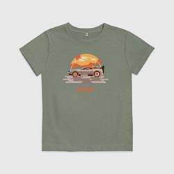Футболка хлопковая детская Back to the future, цвет: авокадо