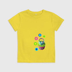 Футболка хлопковая детская Светлый праздник, цвет: желтый