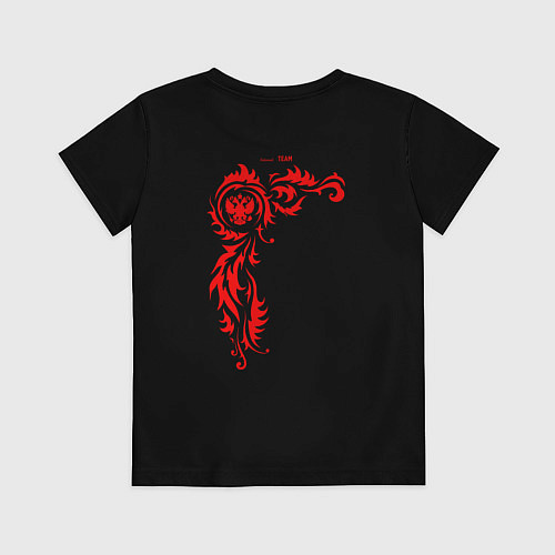 Детская футболка Сборная России - national team / Черный – фото 2