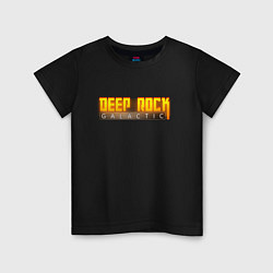 Футболка хлопковая детская Deep Rock Galactic logo, цвет: черный