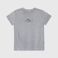 Футболка хлопковая детская Пульс футболиста, цвет: меланж