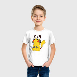 Футболка хлопковая детская Pika panda, цвет: белый — фото 2