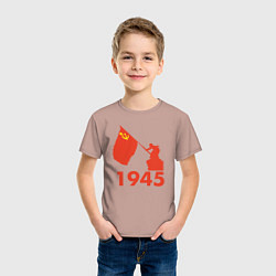 Футболка хлопковая детская 1945, цвет: пыльно-розовый — фото 2