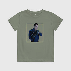 Футболка хлопковая детская Ashley J Williams - Зловещие мертвецы, цвет: авокадо