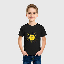 Футболка хлопковая детская Яркое солнышко, цвет: черный — фото 2