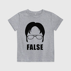 Футболка хлопковая детская Дуайт Шрут, цвет: меланж