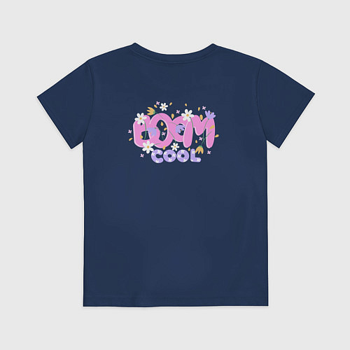 Детская футболка Цветочный взрыв / Тёмно-синий – фото 2