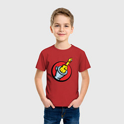 Футболка хлопковая детская Chicken gun логотип, цвет: красный — фото 2
