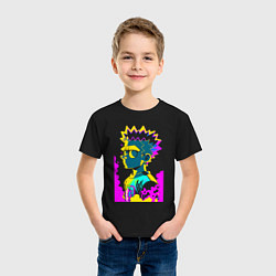 Футболка хлопковая детская Bart Simpson - pop art, цвет: черный — фото 2
