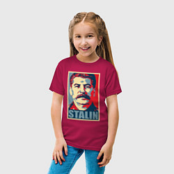 Футболка хлопковая детская Stalin USSR, цвет: маджента — фото 2