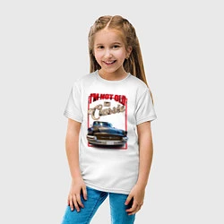 Футболка хлопковая детская Классика автомобиль Buick Roadmaster, цвет: белый — фото 2