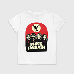 Футболка хлопковая детская Black Sabbath, цвет: белый