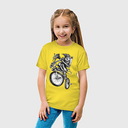 Футболка хлопковая детская Extreme bones BMX, цвет: желтый — фото 2