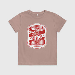 Футболка хлопковая детская 1878 Manchester, цвет: пыльно-розовый