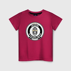 Футболка хлопковая детская Juventus club, цвет: маджента
