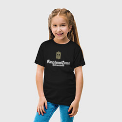 Футболка хлопковая детская Kingdom come deliverance logo, цвет: черный — фото 2