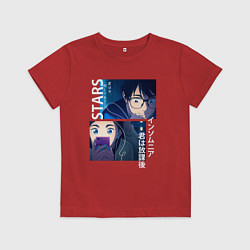 Футболка хлопковая детская Бессонница после школы, цвет: красный