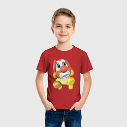 Футболка хлопковая детская Клоун Клоша, цвет: красный — фото 2
