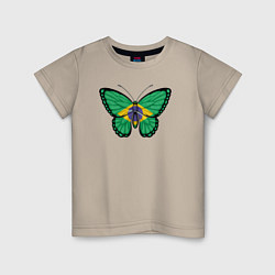 Детская футболка Бразилия бабочка