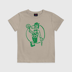 Футболка хлопковая детская Celtics man, цвет: миндальный