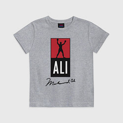 Футболка хлопковая детская Muhammad Ali boxer, цвет: меланж