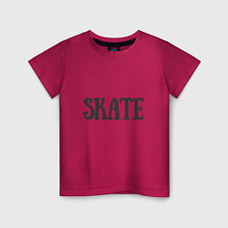 Футболка хлопковая детская Skate, цвет: маджента