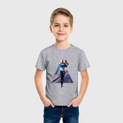 Футболка хлопковая детская Street Fighter 6 Cammy, цвет: меланж — фото 2