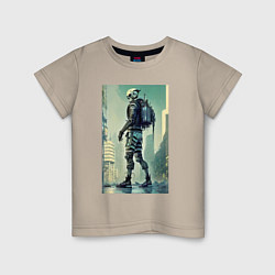 Детская футболка Skeleton - cyberpunk - metropolis