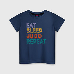 Детская футболка Еда сон дзюдо