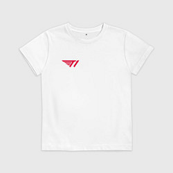 Футболка хлопковая детская T1 red, цвет: белый